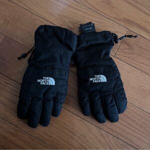 Kids The North Face Black Goretex Insulated Winter Gloves Youth Size Small